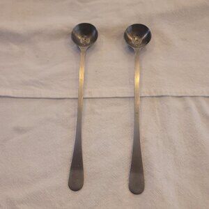 2 Norpro 7-Inch Stainless Steel Olive Serving Spoon and Cherry Scoop with Drain